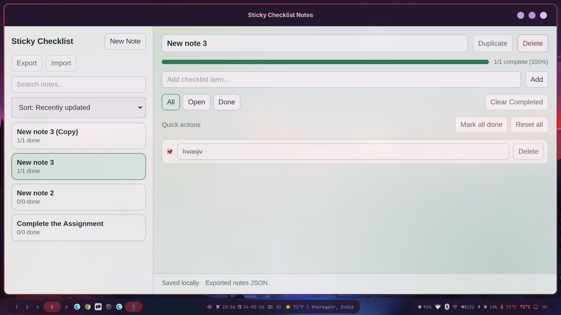 Sticky Checklist Notes preview image
